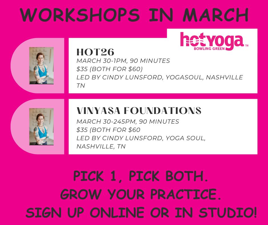 2 WORKSHOPS FOR YOU IN MARCH!